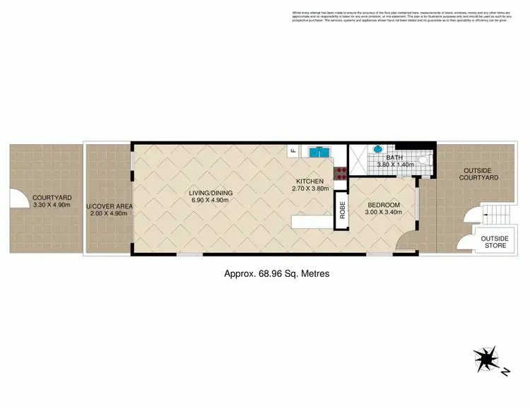 Floorplan of Homely unit listing, 1/11-13 Juan Street, Alexandra Headland QLD 4572