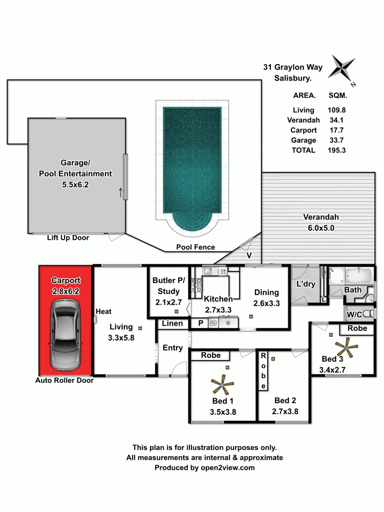 Floorplan of Homely house listing, 31 Graylon Way, Salisbury Park SA 5109