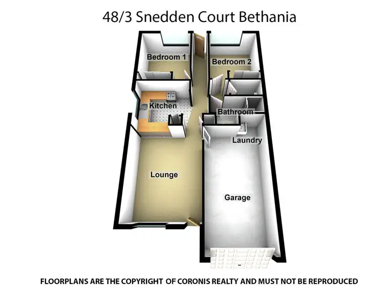 Floorplan of Homely townhouse listing, zz48/3 Snedden Court, Bethania QLD 4205