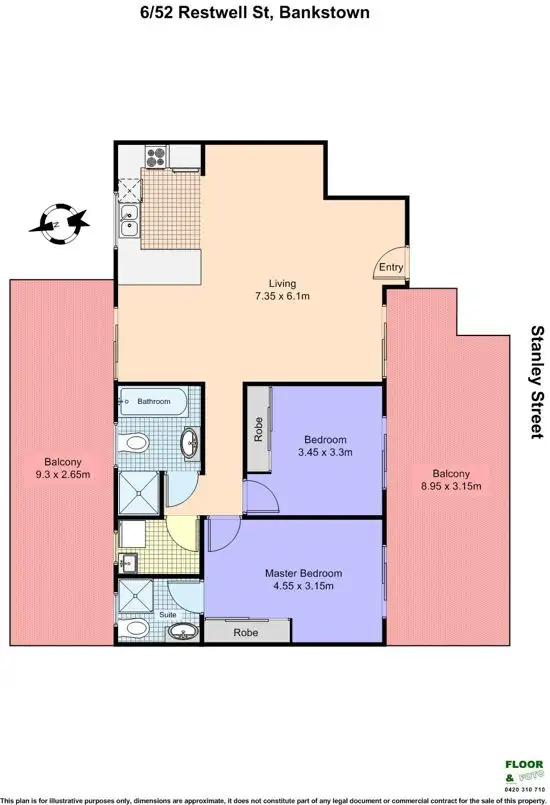 Floorplan of Homely unit listing, 6/52 Restwell Street, Bankstown NSW 2200