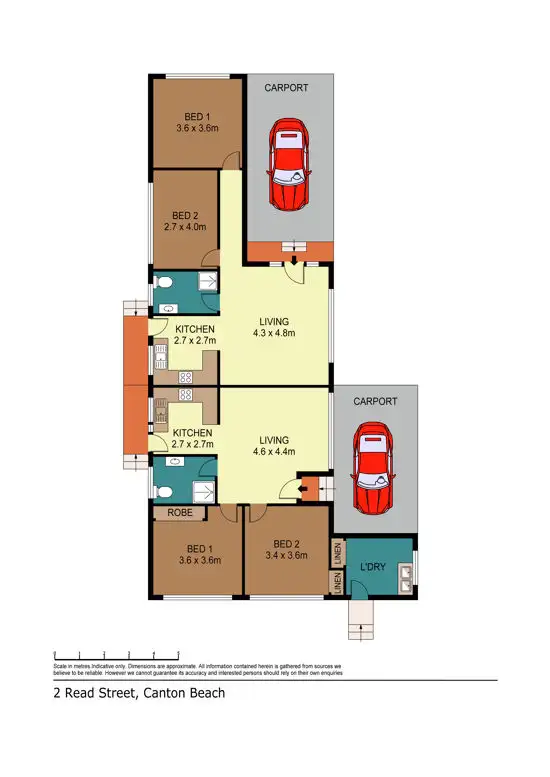 Floorplan of Homely unit listing, 2 Read Street, Canton Beach NSW 2263