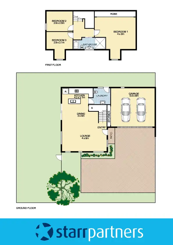 Floorplan of Homely semi-detached listing, 2/93 Sydney Street, St Marys NSW 2760