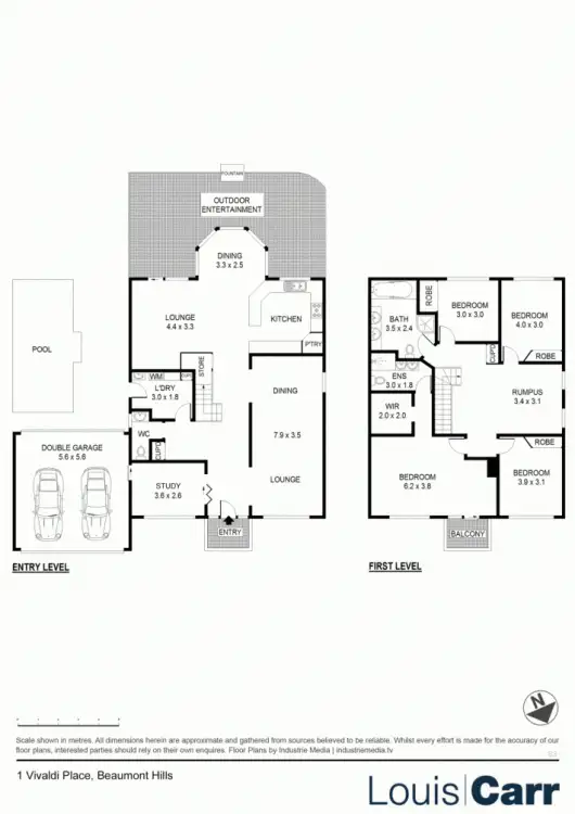 Floorplan of Homely house listing, 1 Vivaldi Place, Beaumont Hills NSW 2155
