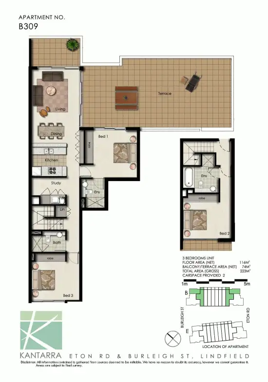 Floorplan of Homely apartment listing, B309/3-11 Burleigh Street, Lindfield NSW 2070