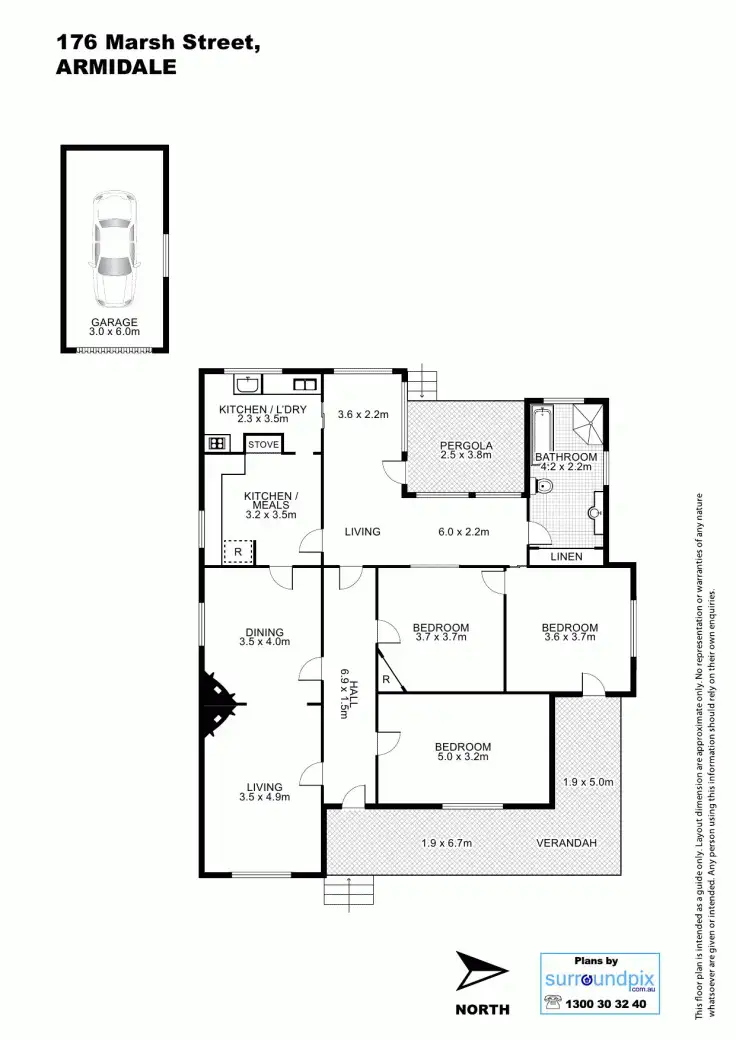 Floorplan of Homely house listing, 176 Marsh Street., Armidale NSW 2350
