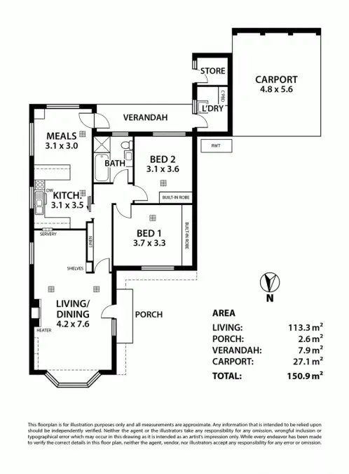 Floorplan of Homely unit listing, 5/64 Stanley Street, Erindale SA 5066