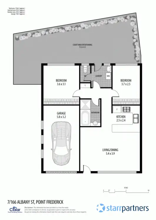 Floorplan of Homely villa listing, 7/166 Albany Street, Point Frederick NSW 2250