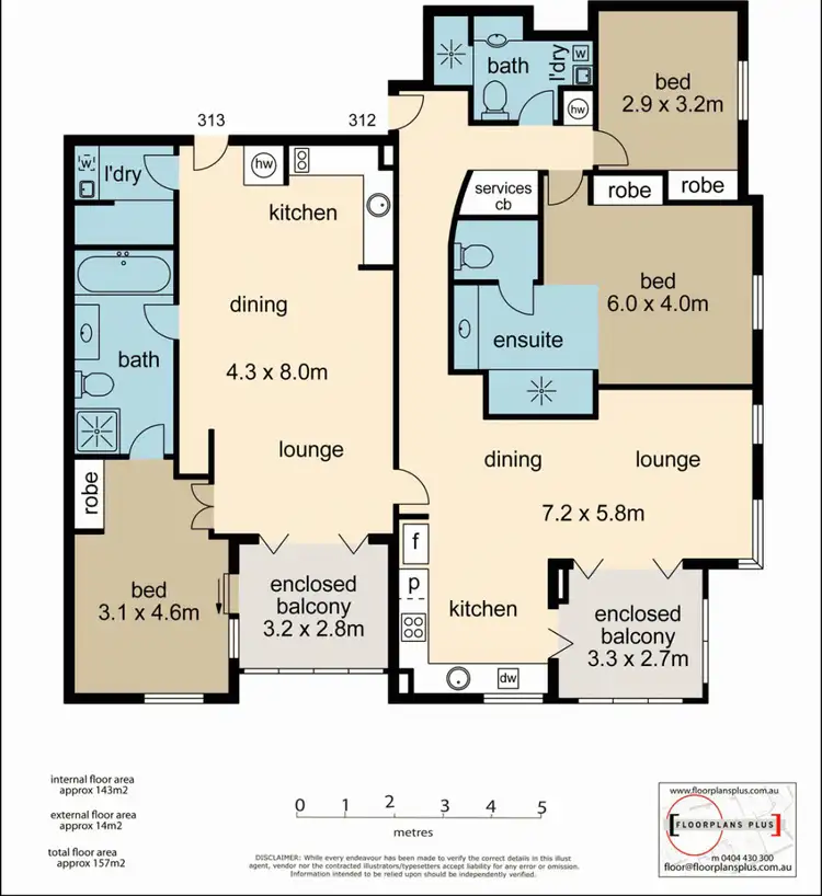 Floorplan of Homely unit listing, 312-313/32 Hastings St, Noosa Heads QLD 4567