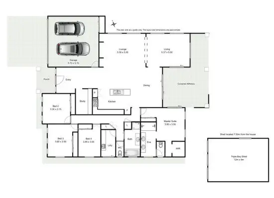 Floorplan of Homely house listing, 49 Parkridge Drive, Withcott QLD 4352