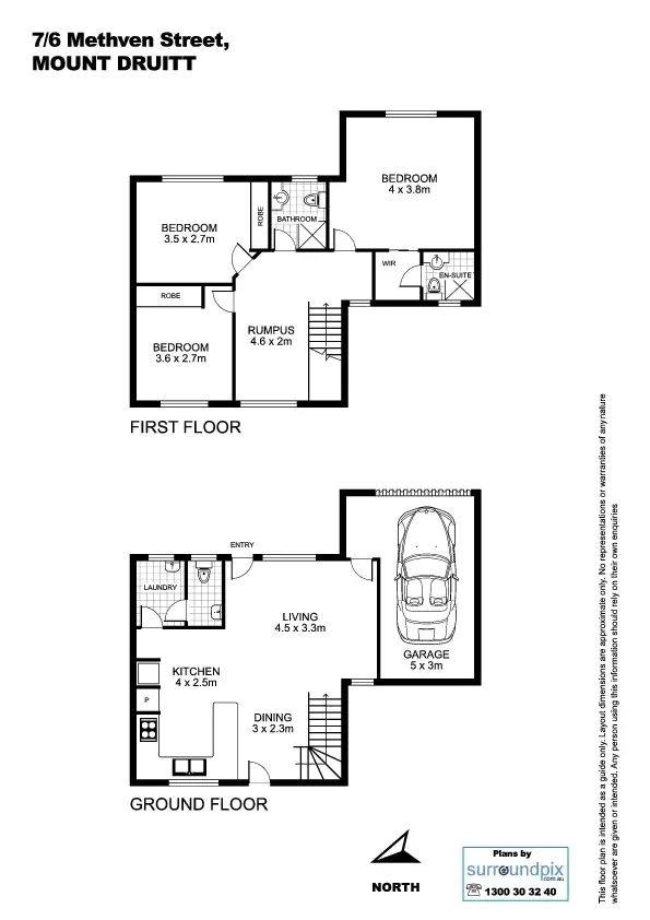 Floorplan of Homely townhouse listing, 7/6 Methven Street, Mount Druitt NSW 2770