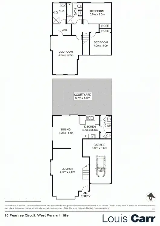 Floorplan of Homely townhouse listing, 10 Peartree Circuit, West Pennant Hills NSW 2125