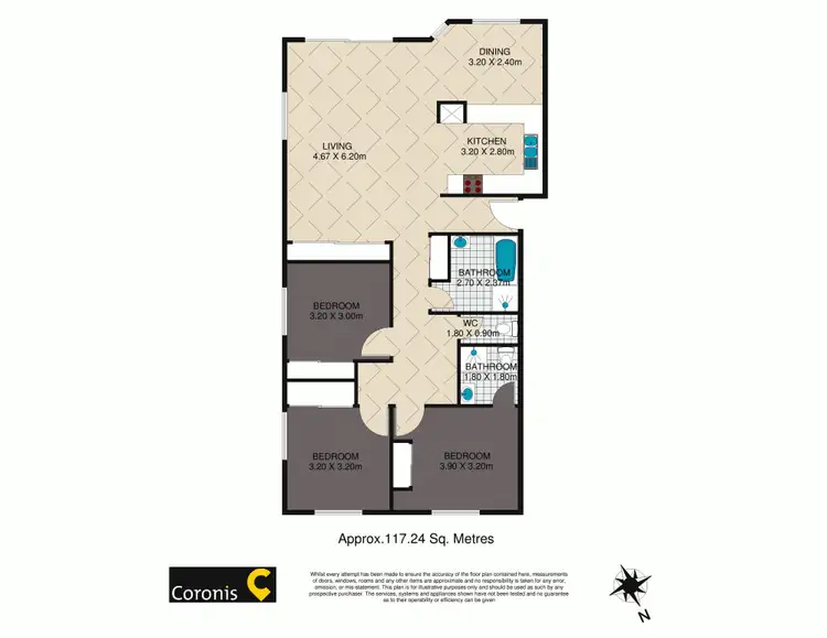 Floorplan of Homely unit listing, 1/15-17 Woomba Place, Mooloolaba QLD 4557