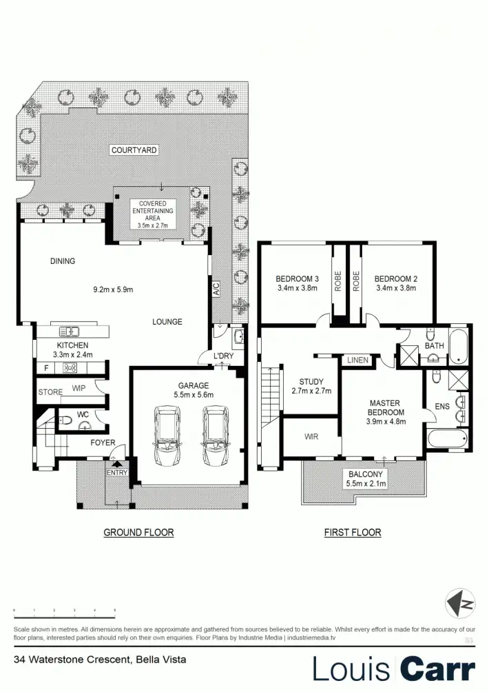 Floorplan of Homely townhouse listing, 34 Waterstone Crescent, Bella Vista NSW 2153