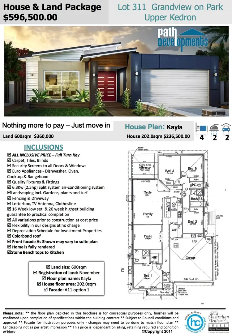 Floorplan of Homely land listing, 311 Grandview On Park, Upper Kedron QLD 4055