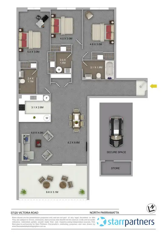 Floorplan of Homely apartment listing, 37/20 Victoria Road, Parramatta NSW 2150