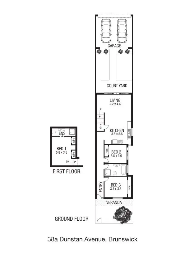 Floorplan of Homely house listing, 38 Dunstan Avenue, Brunswick VIC 3056