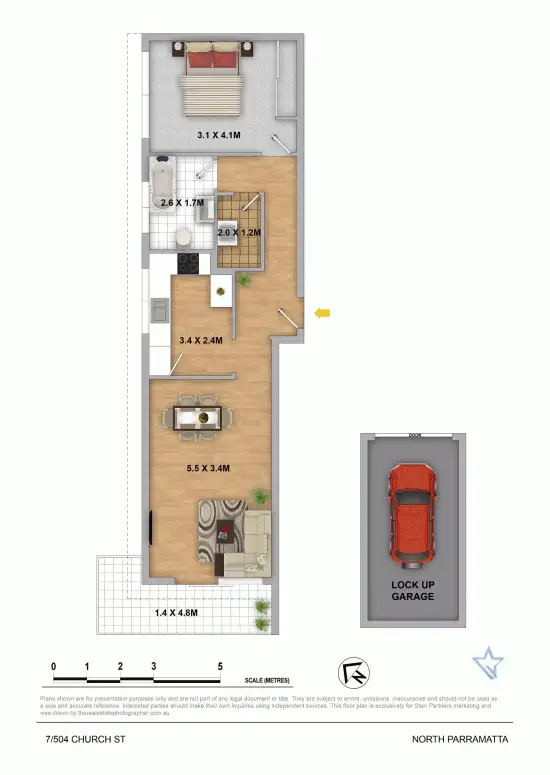 Floorplan of Homely unit listing, 7/504 Church Street, North Parramatta NSW 2151