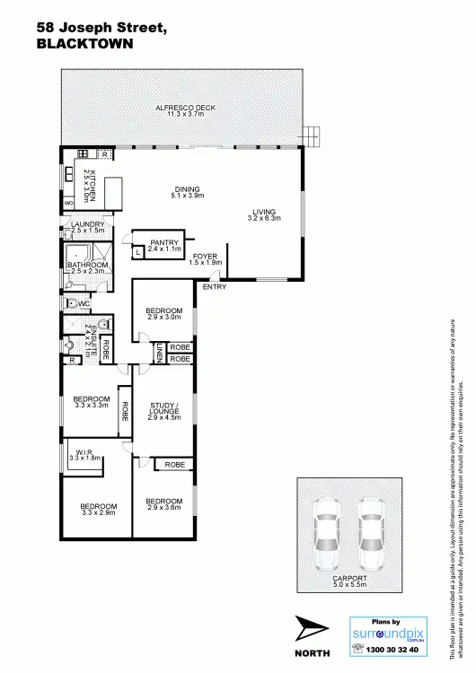 Floorplan of Homely house listing, 58 Joseph Street, Blacktown NSW 2148