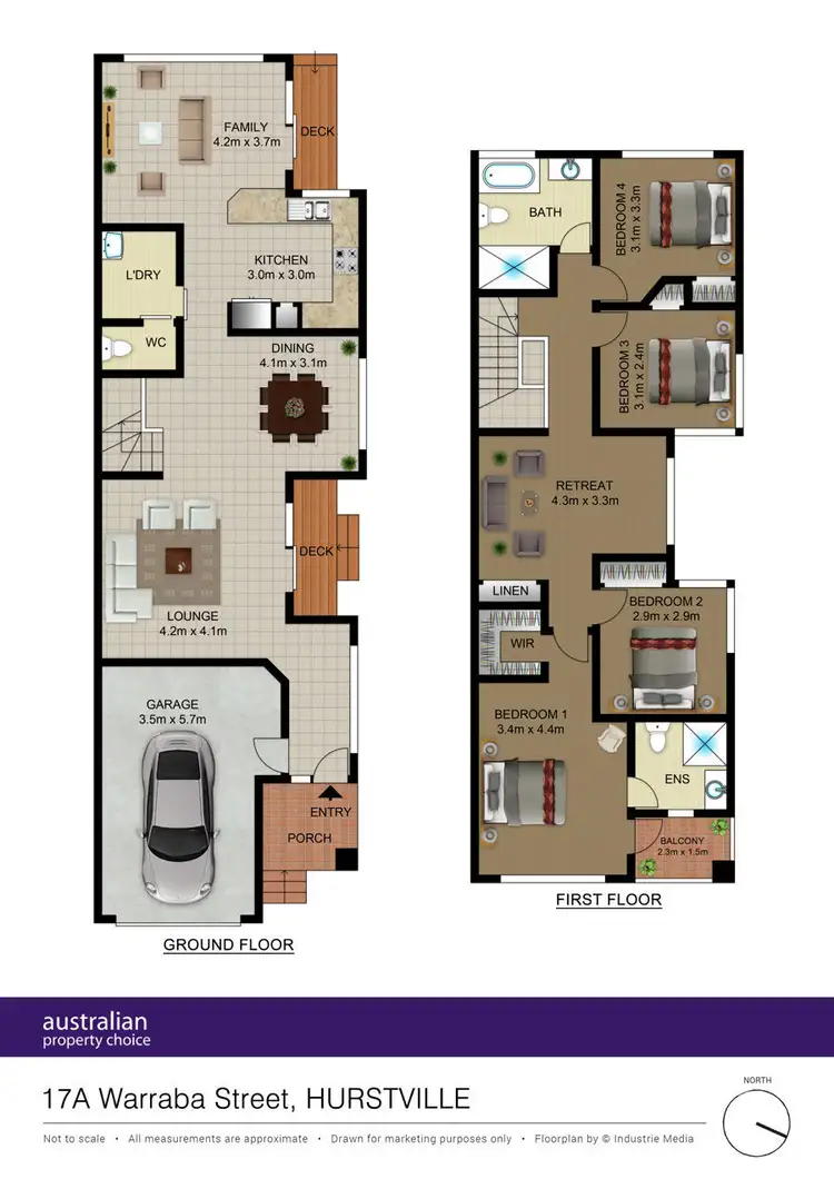 Floorplan of Homely semi-detached listing, 17A Warraba Street, Hurstville NSW 2220