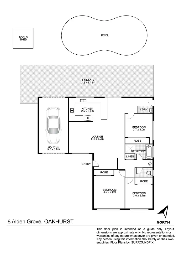 Floorplan of Homely house listing, 8 Alden Grove, Oakhurst NSW 2761