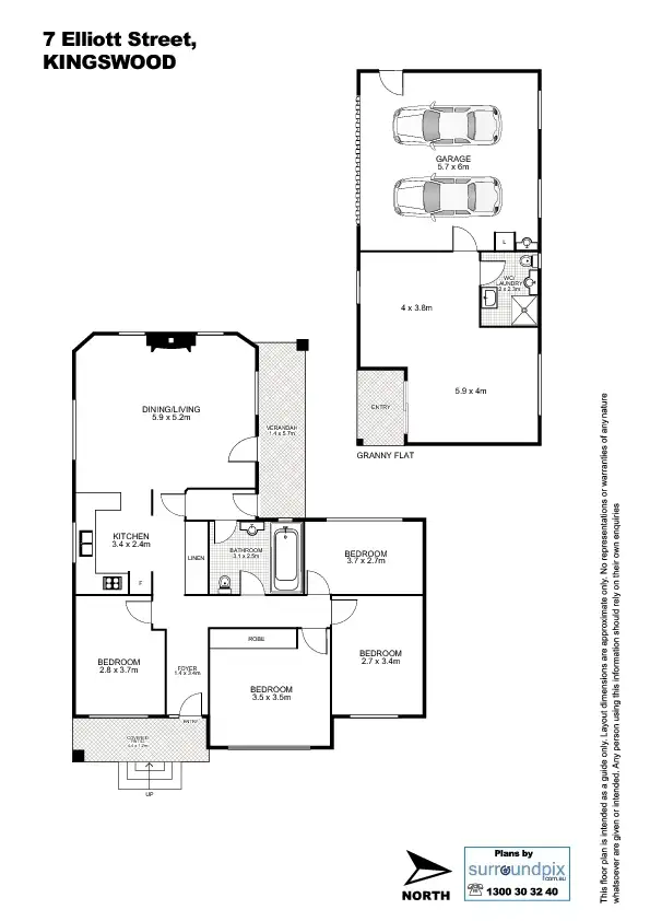 Floorplan of Homely house listing, 7 Elliott Street, Kingswood NSW 2747