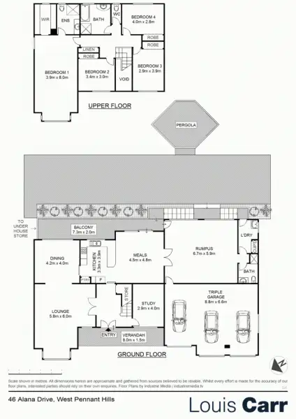 Floorplan of Homely house listing, 46 Alana Drive, West Pennant Hills NSW 2125