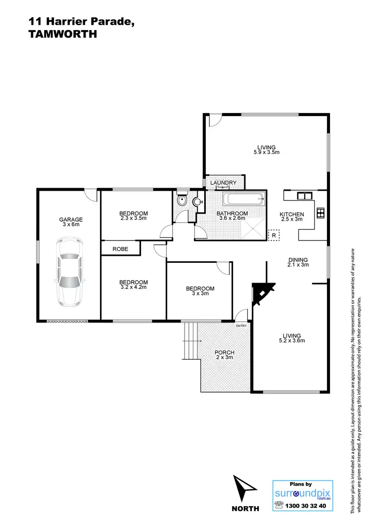 Floorplan of Homely house listing, 11 Harrier Parade, Tamworth NSW 2340