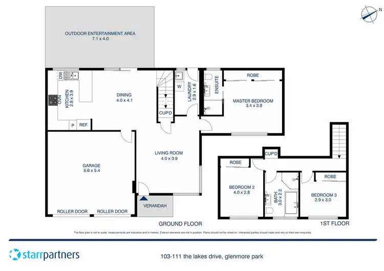 Floorplan of Homely townhouse listing, 8/103-111 The Lakes Drive, Glenmore Park NSW 2745