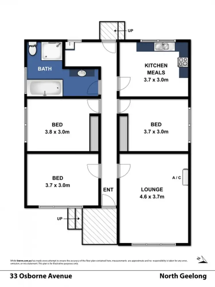 Floorplan of Homely house listing, 33B Osborne Ave, North Geelong VIC 3215