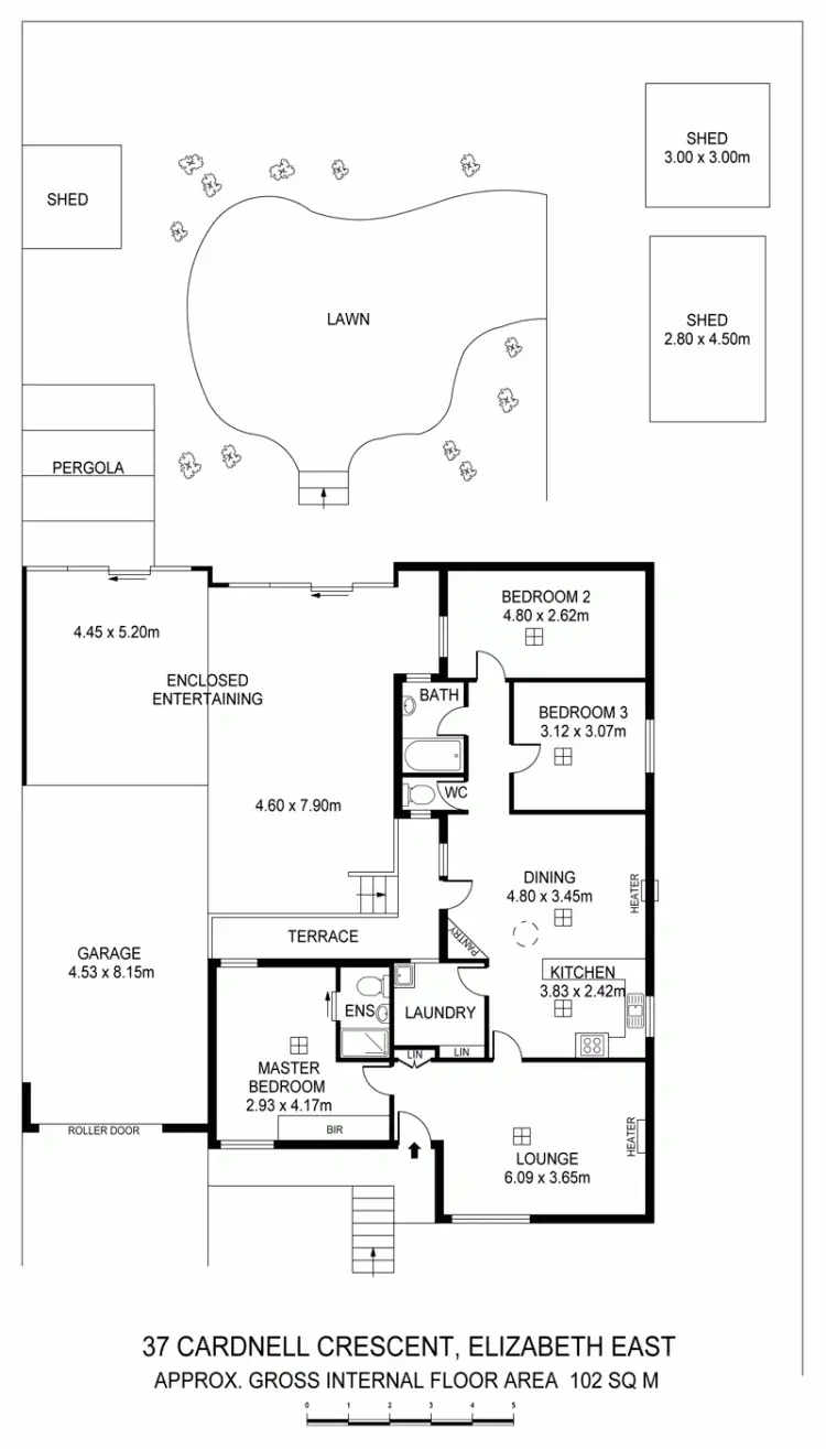 Floorplan of Homely house listing, 37 Cardnell Crescent, Elizabeth East SA 5112