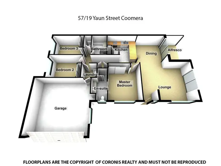 Floorplan of Homely semi-detached listing, 57/19 Yaun Street, Coomera QLD 4209