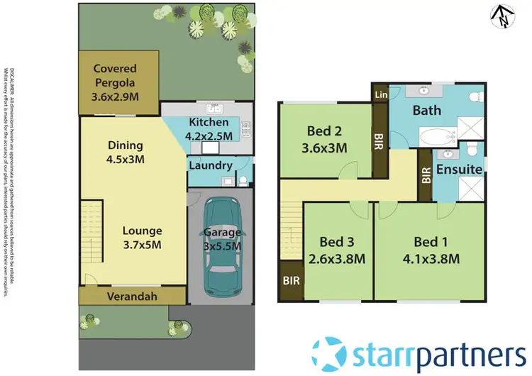 Floorplan of Homely townhouse listing, 8/10 Stanbury Place, Quakers Hill NSW 2763