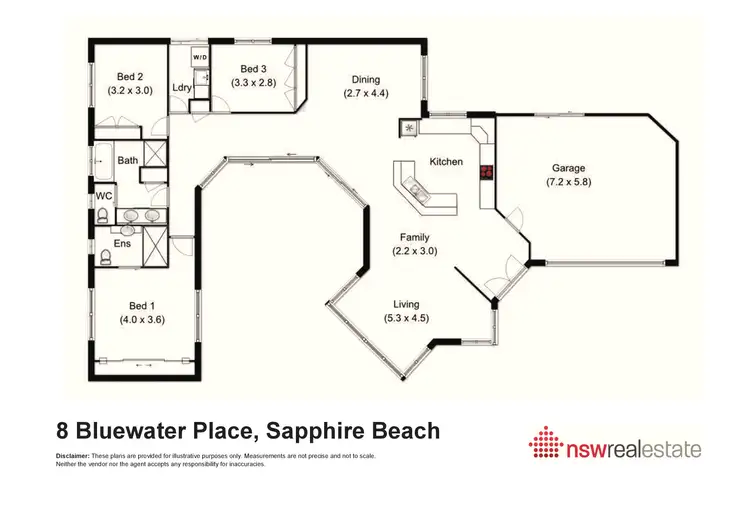 Floorplan of Homely house listing, 8 Bluewater Place, Sapphire Beach NSW 2450