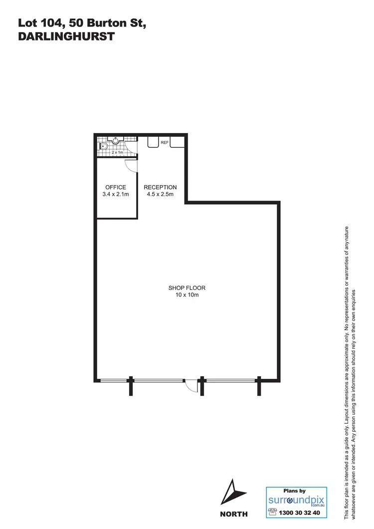 Floorplan of Homely unit listing, Lot 104/50 Burton Street, Darlinghurst NSW 2010