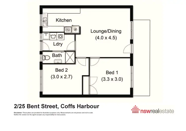 Floorplan of Homely unit listing, 2/25 Bent Street, Coffs Harbour NSW 2450