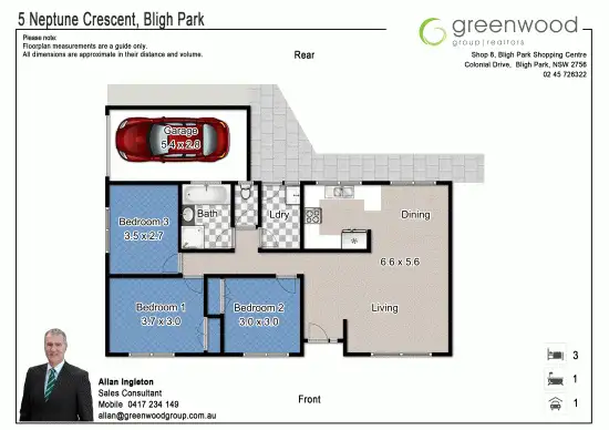 Floorplan of Homely house listing, 5 Neptune Crescent, Bligh Park NSW 2756