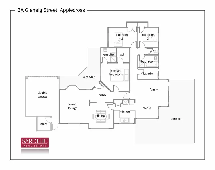 Floorplan of Homely house listing, 3a Glenelg Street, Applecross WA 6153