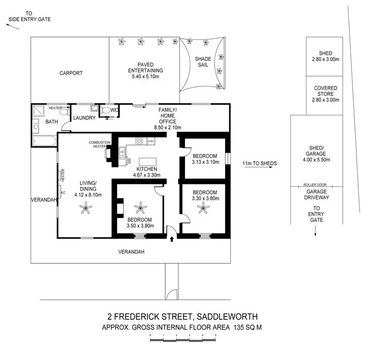 Floorplan of Homely house listing, 2 Frederick Street, Saddleworth SA 5413