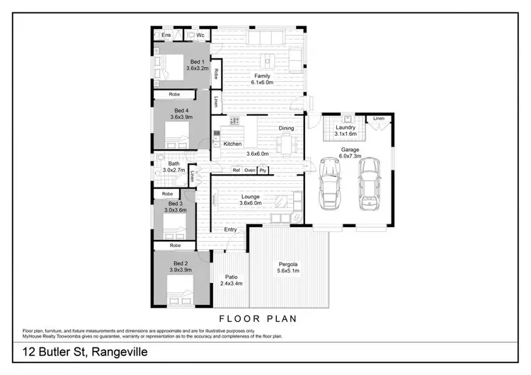 Floorplan of Homely house listing, 12 Butler Street, Rangeville QLD 4350