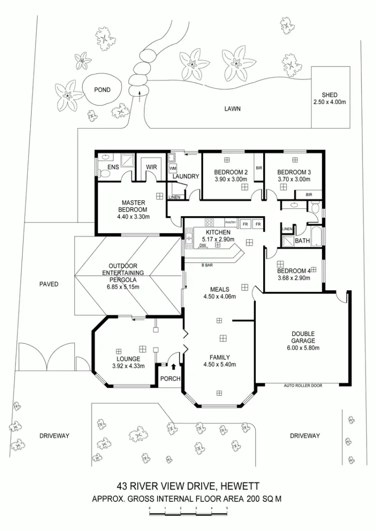 Floorplan of Homely house listing, 43 River View Drive, Hewett SA 5118