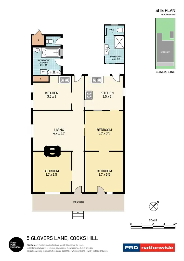 Floorplan of Homely house listing, 5 Glovers Lane, Cooks Hill NSW 2300