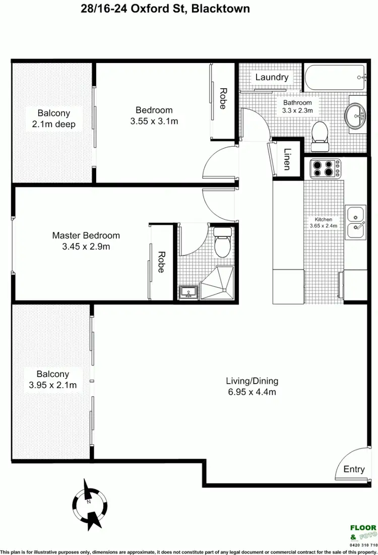 Floorplan of Homely unit listing, 28/16-24 Oxford Street, Blacktown NSW 2148