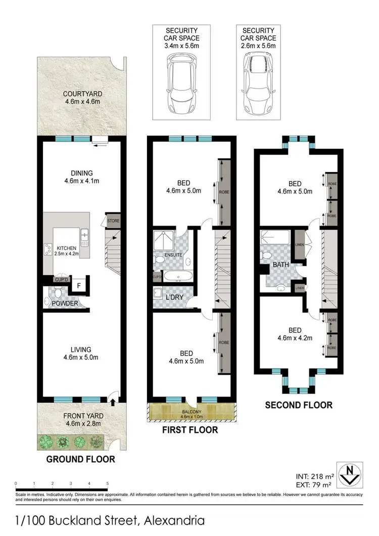 Floorplan of Homely townhouse listing, 1/100 Buckland street, Alexandria NSW 2015