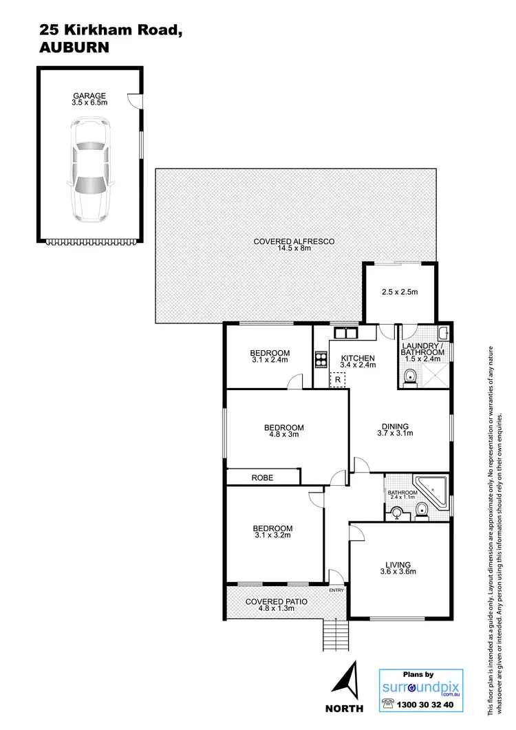 Floorplan of Homely house listing, 25 Kirkham Rd, Auburn NSW 2144