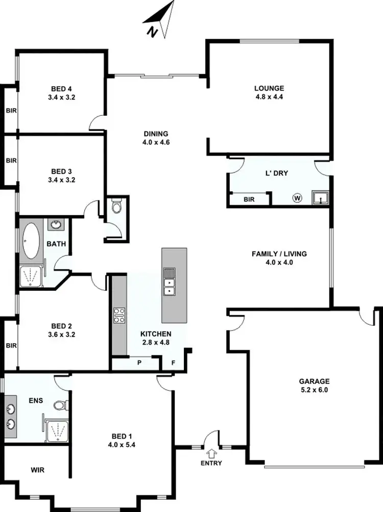 Floorplan of Homely house listing, 12 Cobbin circuit, Redbank Plains QLD 4301
