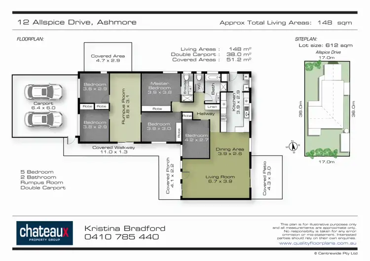 Floorplan of Homely house listing, 12 Allspice Drive, Ashmore QLD 4214