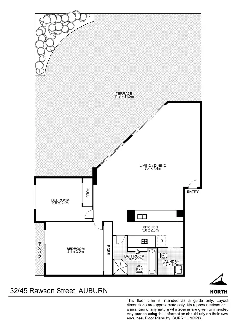 Floorplan of Homely unit listing, 32/45 Rawson St, Auburn NSW 2144