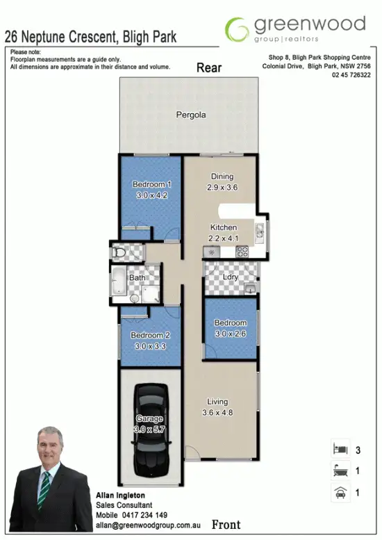Floorplan of Homely house listing, 26 Neptune Crescent, Bligh Park NSW 2756