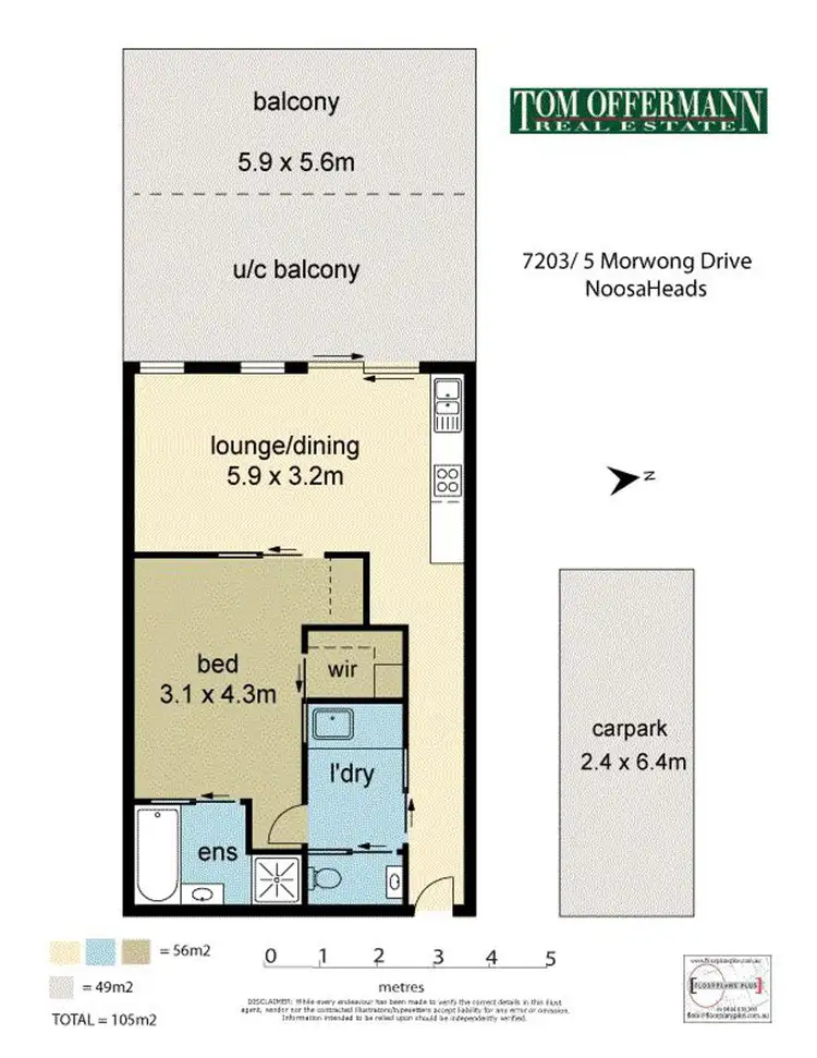 Floorplan of Homely unit listing, 7203/5 Morwong Drive, Noosa Heads QLD 4567