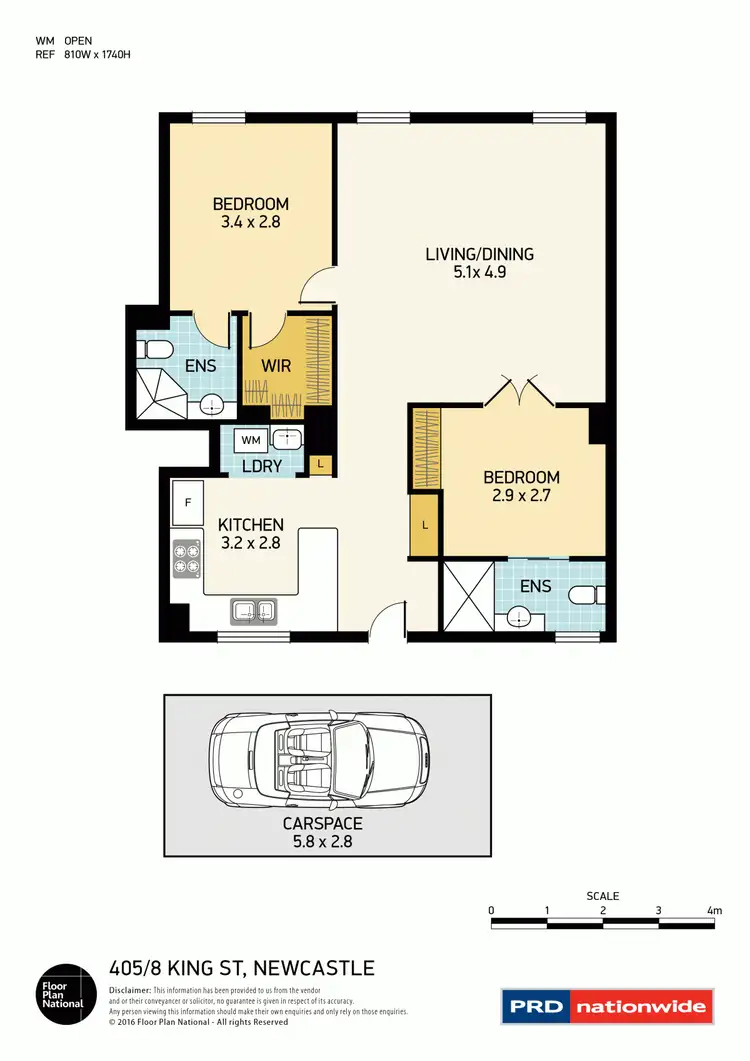 Floorplan of Homely house listing, 405/8 King Street, Newcastle NSW 2300